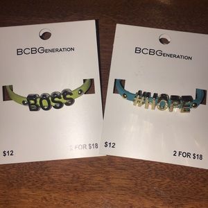 2 BCBGeneration Charm Bracelets